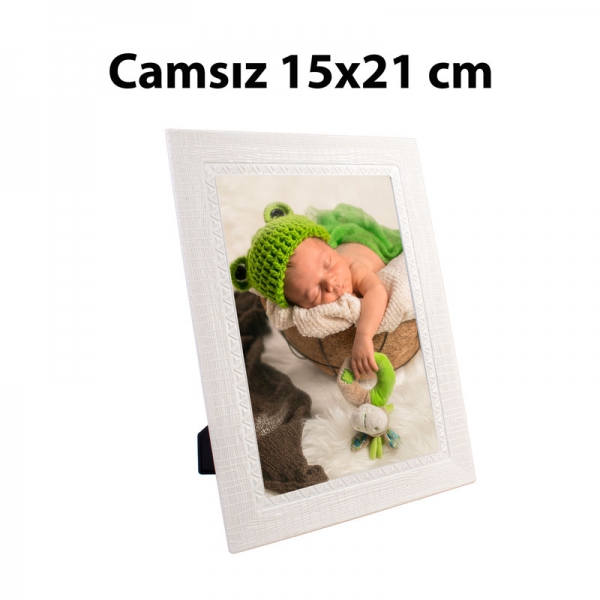 Camsız Plastik Beyaz Çerçeve 15X21 cm - 1