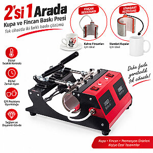 İkili  Kupa Baskı Presi AP1821 (Fincan ve Standart Rezistans) (1)