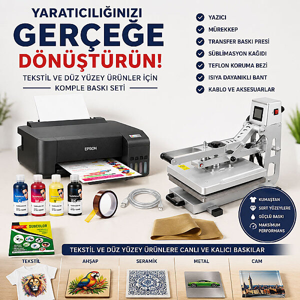Sublimasyon Transfer Baskı Seti A4 - SET53 - 2