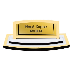 Beyaz Ahşap Masa İsimliği BK03 - 3