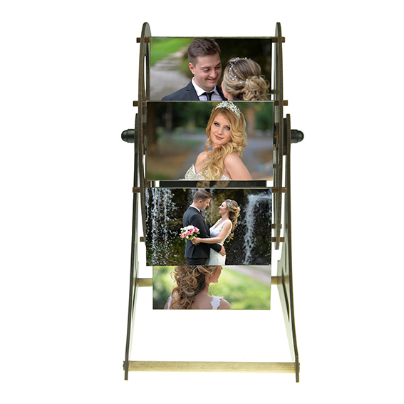 Ahşap Dönme Dolap Çerçeve 25cm (Ceviz) - 1