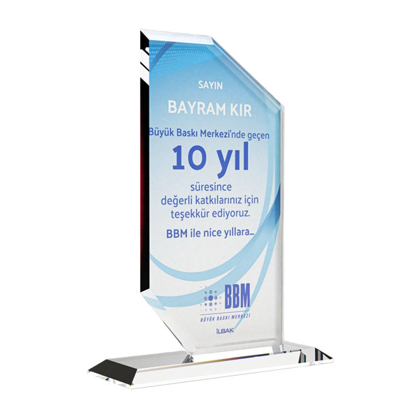 Sublimasyon Beyaz Kristal Plaket AK313 - 2