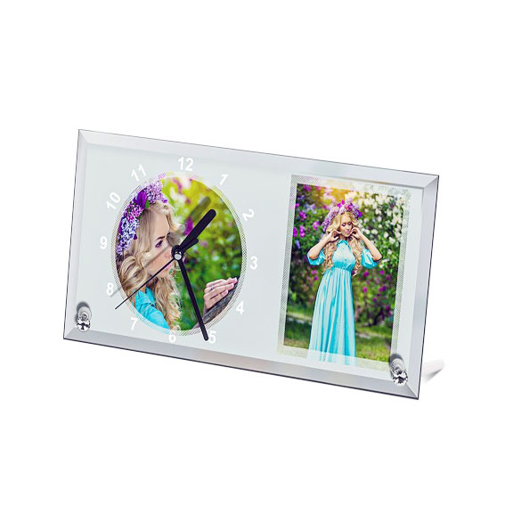 Sublimasyon Cam Saat 16x30x0.5 cm - 1