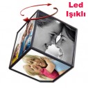 Bordürlü Dönen Küp Çerçeve 16x16 cm - Işıklı - 6