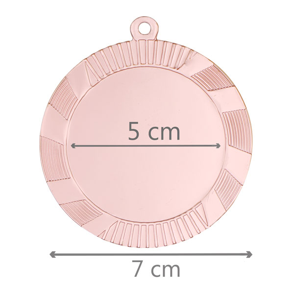 Boş 7 cm Bronz Metal Madalya - 2