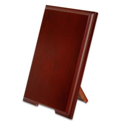 Bordo Renkli Ayaklı Ahşap Plaket 18x24 cm (metalsiz)   - 1