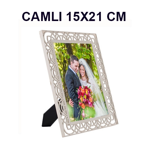 Camlı Plastik Gri Çerçeve 15X21 cm - 1