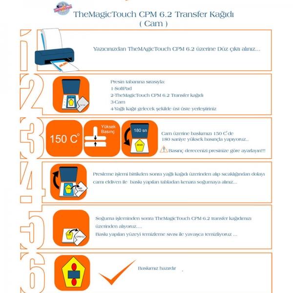 Magictouch CPM 6.2 Lazer Sert Zemin Transfer Kağıdı  A3 (10 adet) - 4