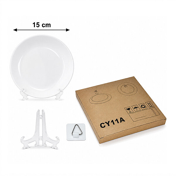 Sublimasyon Seramik Tabak 15 cm (askılıklı) - 1