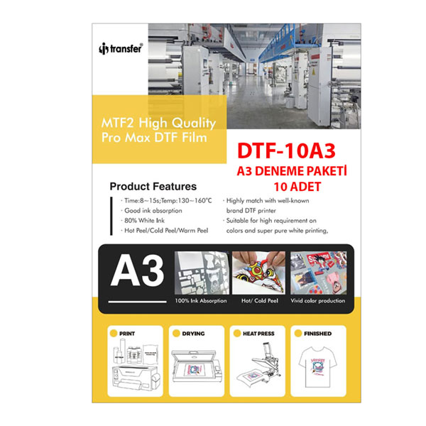 Deneme Paketi PRO A3 DTF Pet Film - 10 adet - 1
