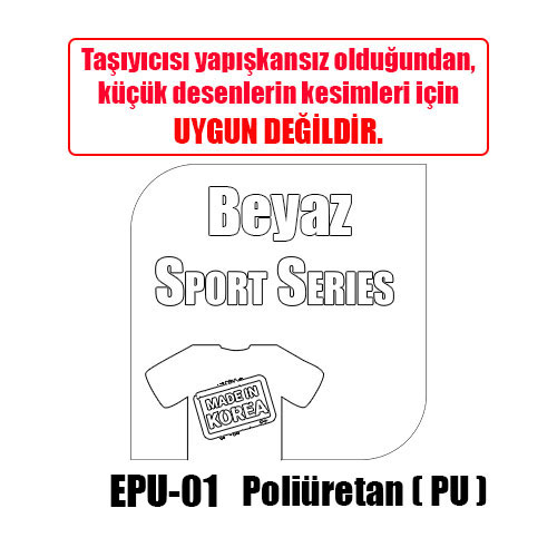Eco Beyaz Flex PU Tekstil Transfer Folyosu - 51 cm x 1 metre - 2