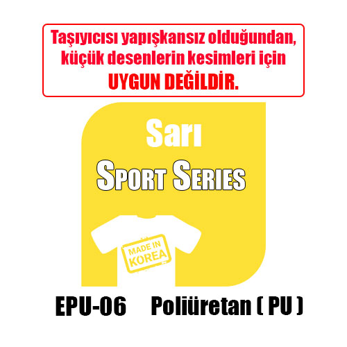 Eco Sarı PU Tekstil Transfer Folyosu - 51 cm x 1 metre - 2