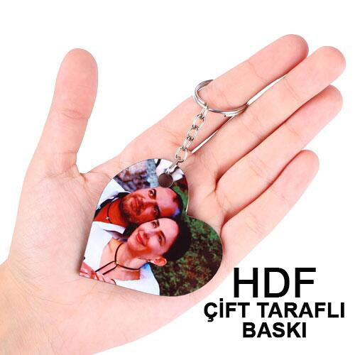 HDF Çift  Taraflı Anahtarlık - Kalp - 1