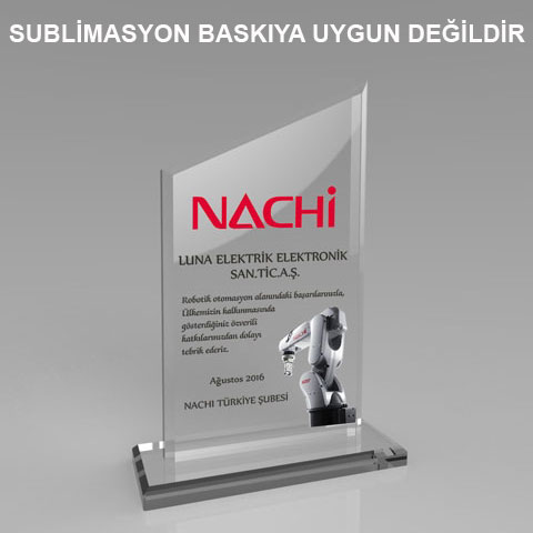 Kaplamasız Şeffaf Kristal Plaket 1001 - 2