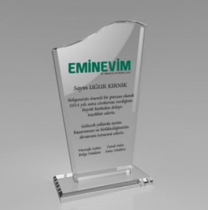 Kaplamasız Şeffaf Kristal Plaket 1003 - 4