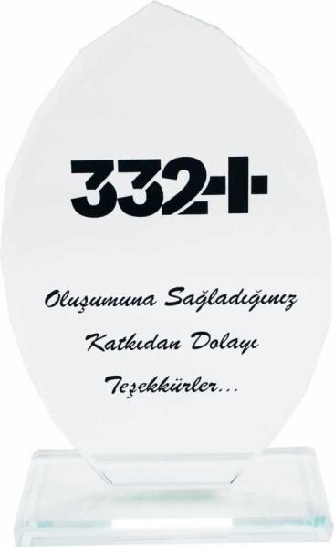 Kaplamasız Şeffaf Kristal Plaket 1024 - 1