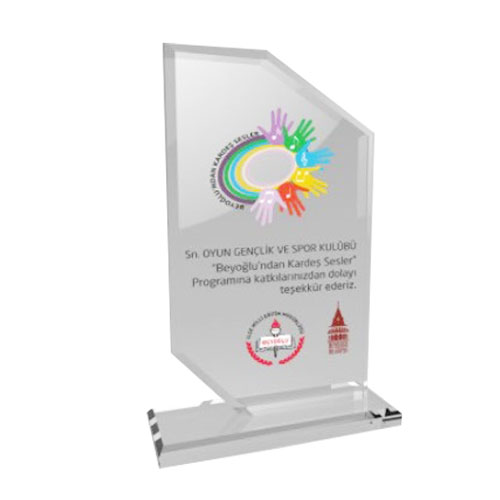 Kaplamasız Şeffaf Kristal Plaket 1060 - 1