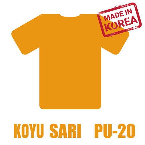 Koyu Sarı PU Tekstil Transfer Folyosu - 51 cm x 1 metre - 2