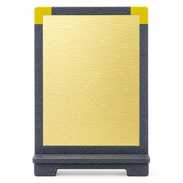 Sublimasyon Simli Siyah Ahşap Plaket 18x26 cm - Altın Metalli   - 1