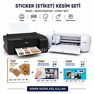 NiceCut Go Plotter + Epson L1250 Etiket Baskı ve Kesim Seti (1)