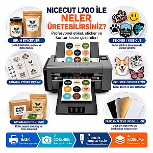 NICECUT L700 Servo Otomatik Etiket Sticker Kesim Makinesi  - 3