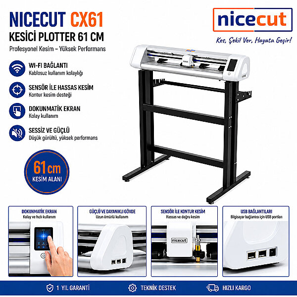NICECUT Smart CX61 Kesici Plotter 61 cm (Ayaklı) - 4