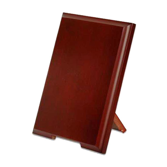 Bordo Renkli Ayaklı Ahşap Plaket 15x20 cm (metalsiz) - 1