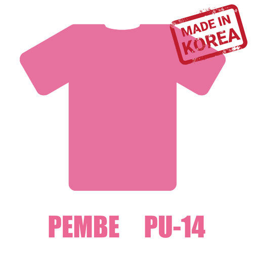 Pembe PU Tekstil Transfer Folyosu - 51 cm x 1 metre - 2