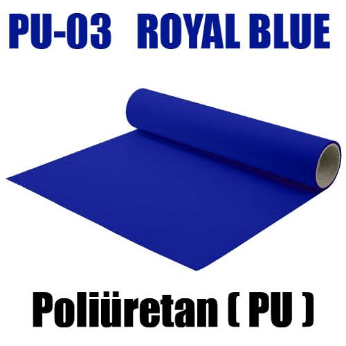 Royal Mavi PU Tekstil Transfer Folyosu - 51 cm x 1 metre - 2