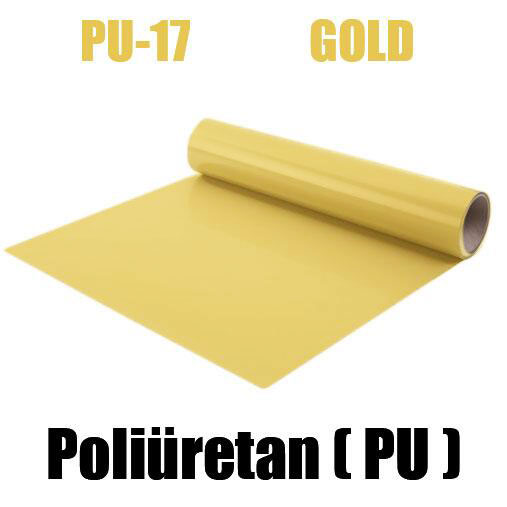 Altın PU Tekstil Transfer Folyosu - 51 cm x 1 metre - 2