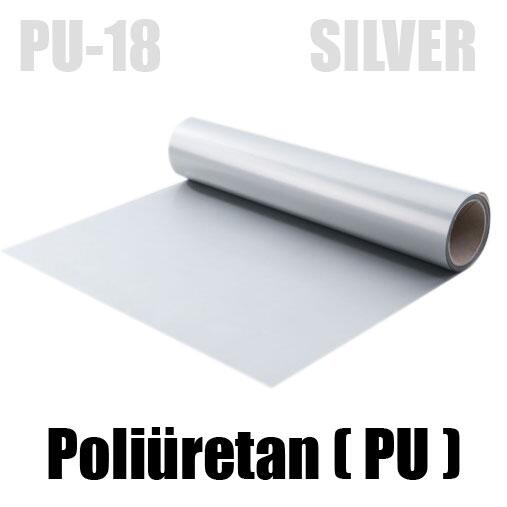 Gümüş PU Tekstil Transfer Folyosu - 51 cm x 1 metre - 2
