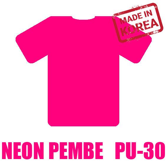 Neon Pembe PU Tekstil Transfer Folyosu - 51 cm x 1 metre - 1