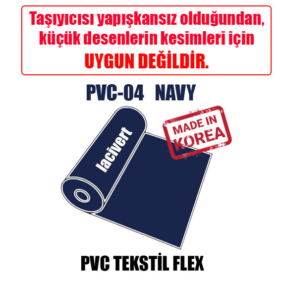 PVC Lacivert (Navy) Tekstil Transfer Folyosu - 51 cm x 1 metre - 2