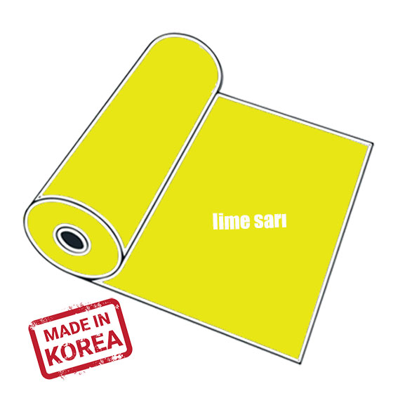 PVC Lime Sarı Tekstil Transfer Folyosu - 51 cm x 1 metre - 1