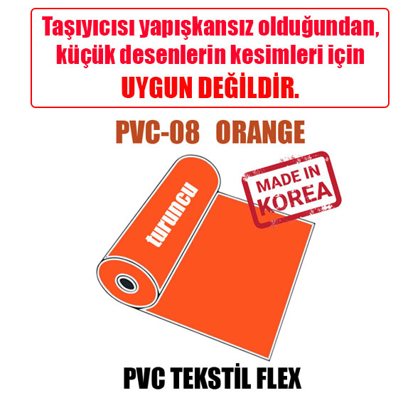 PVC Turuncu Tekstil Transfer Folyosu - 51 cm x 1 metre - 2