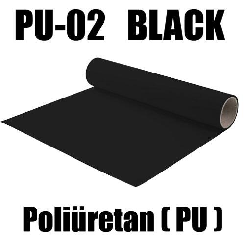 Siyah PU Tekstil Transfer Folyosu - 51 cm x 1 Metre - 2