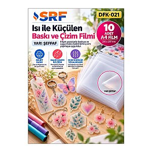 SRF Isı ile Küçülen İnkjet Yarı Şeffaf Baskı Filmi (10 adet A4)  