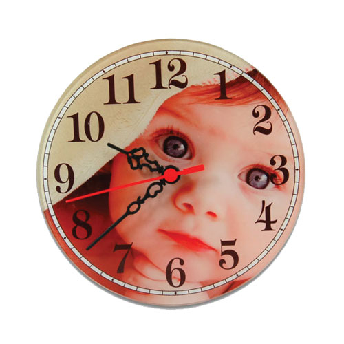 Sublimasyon Yuvarlak Cam Saat 20 cm - 1