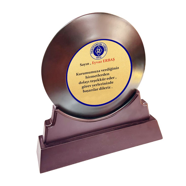 Sublimasyon Ahşap Kaideli Tabak Plaket (İki Parça / Küçük Boy) - 1