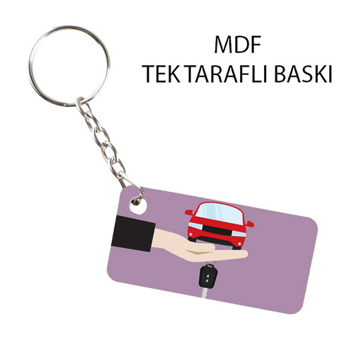Sublimasyon Eko.MDF Tek Taraflı Anahtarlık - Dikdörtgen - 1
