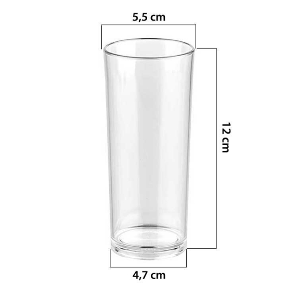 Sublimasyon İkili Şeffaf Rakı Bardağı - Kraft Kutulu  - 3