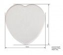 Sublimasyon Kalp Seramik 15 cm -İthal - 3