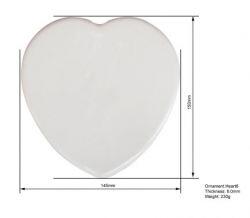 Sublimasyon Kalp Seramik 15 cm -İthal - 3