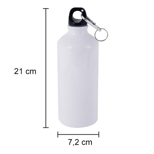 Sublimasyon Kancalı Beyaz Matara 600 ml - 1