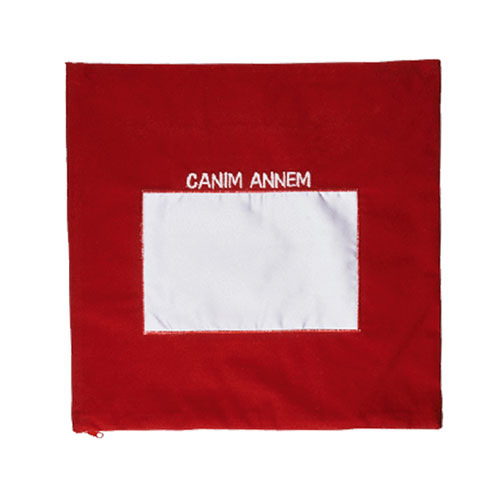 Sublimasyon Kırmızı Kare Yastık - Canım Annem - 1