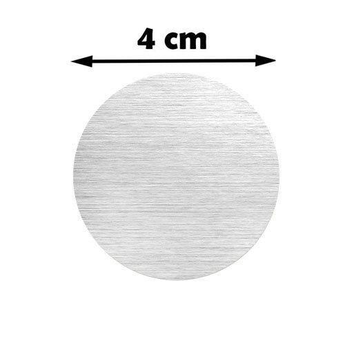 Sublimasyon Madalya Göbeği 4 cm - Fırçalı Gümüş  - 1