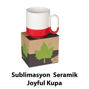 Sublimasyon Seramik Kırmızı Joyful Kupa - Kutulu - 3