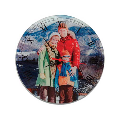 Sublimasyon Yuvarlak Cam Saat 27 cm - 1