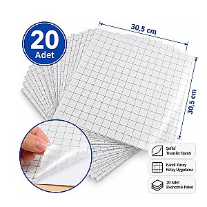 Transfer Taşıma Bandı 30,5x30,5 cm - 20 adet