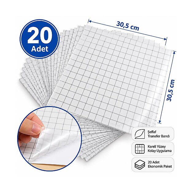 Transfer Taşıma Bandı 30,5x30,5 cm - 20 adet - 1